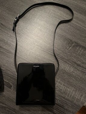 Saint Laurent Black Leather Interior Tote